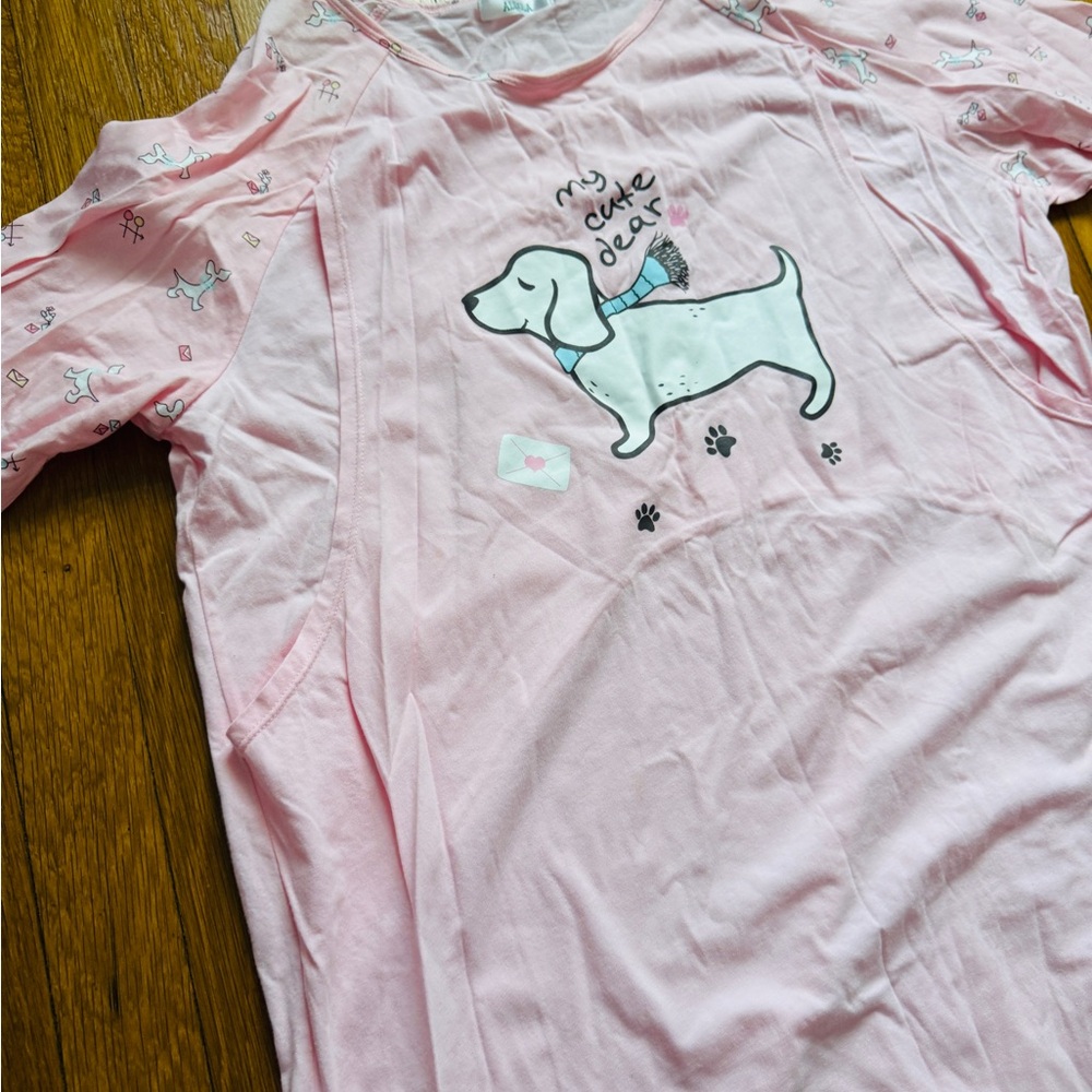 Maternity nursing pajamas set dress and pants - Picture 3 of 10